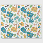 Papier Cadeau Summer Beach Essentials Pattern (1) (Plat)
