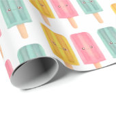 Papier Cadeau Summer Ice Cream Sticks (Coin rond)