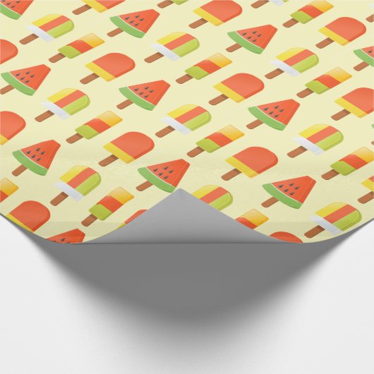 Papier Cadeau Summer Ice Lollies Pattern (Coin)