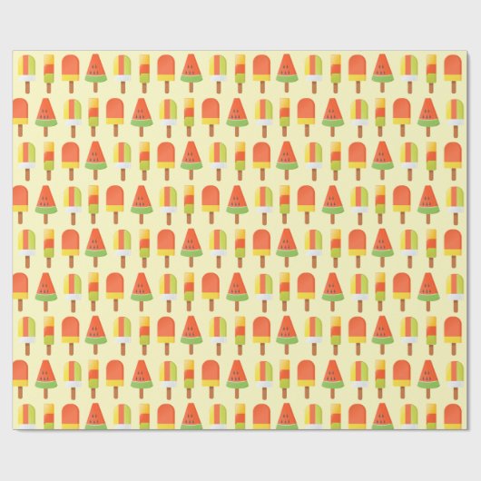 Papier Cadeau Summer Ice Lollies Pattern (Plat)