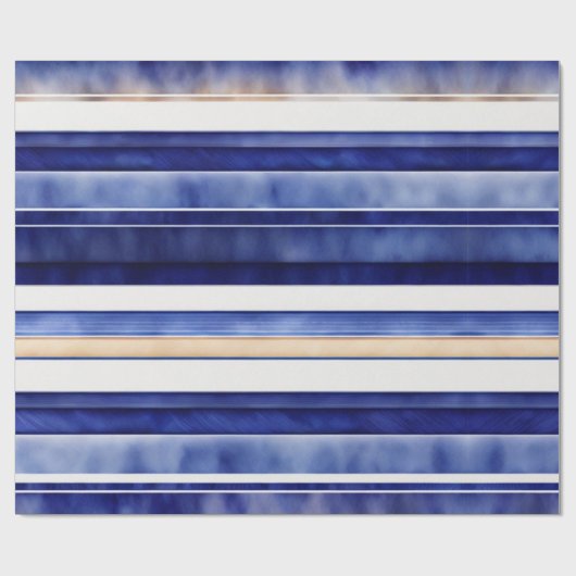 Papier Cadeau Summer Navy Blue Modern Boot Stripes Collection (Plat)