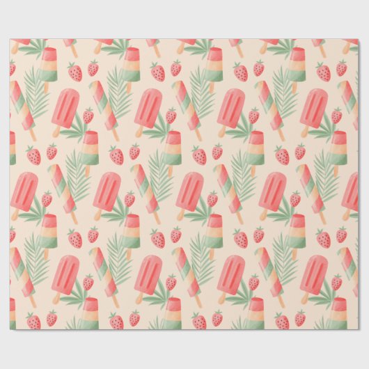 Papier Cadeau Summer Pattern Wrapping Paper (Plat)