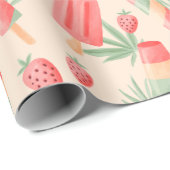 Papier Cadeau Summer Pattern Wrapping Paper (Coin rond)