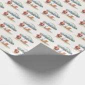 Papier Cadeau Summer Père Noël Beach Noël en juillet Fête d'été (Coin)