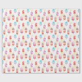 Papier Cadeau Summer Popsicle Motif (Plat)