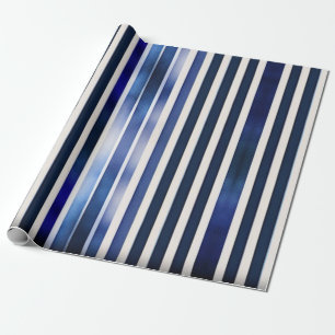 Papier Cadeau Summer Popular Navy Blue Boat Stripes Collection