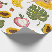 Papier Cadeau Summer seamless pattern background with exotic fru (Coin)