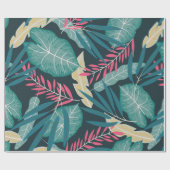 Papier Cadeau Summer seamless pattern with colorful tropical lea (Plat)