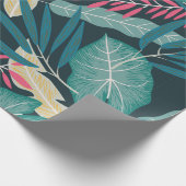 Papier Cadeau Summer seamless pattern with colorful tropical lea (Coin)