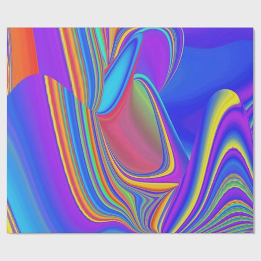 Papier Cadeau Summerfeel, Rainbowart 3D Abstrait (Plat)