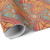 Papier Cadeau Sun Corroboree (Coin rond)