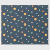 Papier Cadeau Sun et motif gais de griffonnages de l'espace de (Plat)