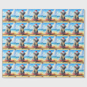 Papier Cadeau Sun et Surf Koala Santa Hat (Plat)