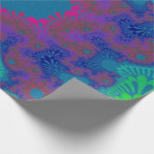 Papier Cadeau Sunburst arc-en-ciel vert (Coin)