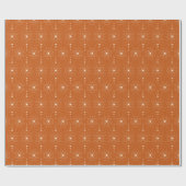 Papier Cadeau Sunburst Boho Chic Desert en Rusty Brown (Plat)