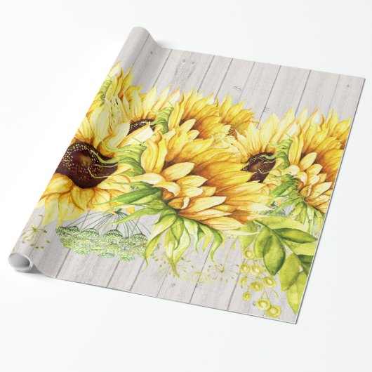 Papier cadeau Sunflower (Déroulé)