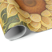 Papier Cadeau Sunflower Belle collection moderne (Coin rond)