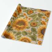 Papier Cadeau Sunflower Belle collection tendance (Déroulé)