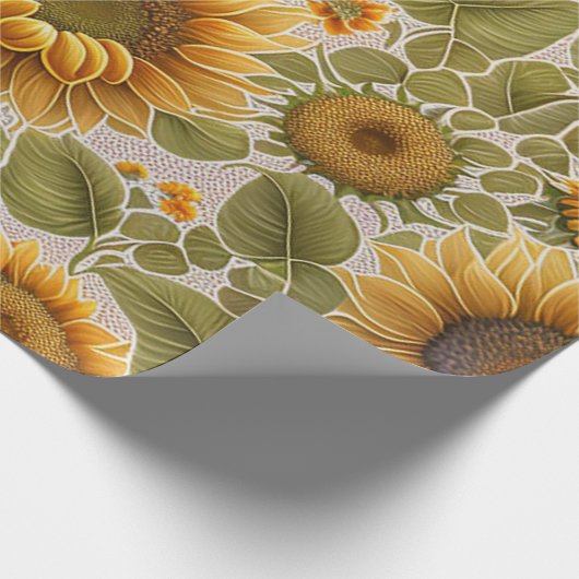 Papier Cadeau Sunflower Belle collection tendance (Coin)