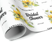 Papier Cadeau Sunflower Bridal Shower  (Coin rond)