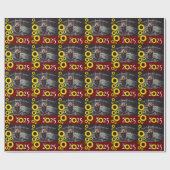 Papier Cadeau Sunflower Country Graduation Party Maroon (Plat)