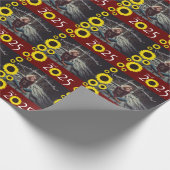 Papier Cadeau Sunflower Country Graduation Party Maroon (Coin)