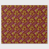 Papier Cadeau Sunflower Country Graduation Party Maroon (Plat)