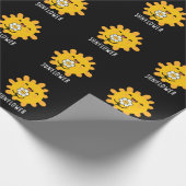 Papier Cadeau Sunflower Funny Soleil Et Fleur Pun Dark BG (Coin)