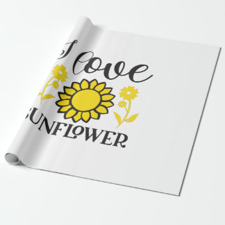 Papier Cadeau Sunflower Lover | I Love Sunflower