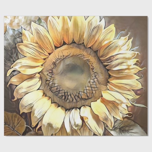 Papier Cadeau Sunflower Mirror Collection d'art moderne (Plat)