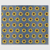 Papier Cadeau Sunflowers Blue Jean Denim (Plat)