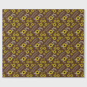 Papier Cadeau Sunflowers Country Graduation Party Brown (Plat)