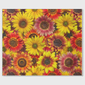 Papier Cadeau Sunflowers Motif sans couture (Plat)