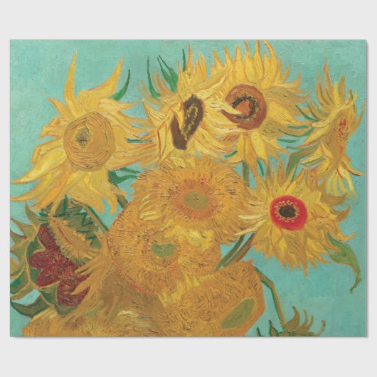 Papier Cadeau Sunflowers par Vincent Van Gogh (Plat)