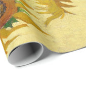 Papier Cadeau Sunflowers par Vincent Van Gogh (Coin rond)