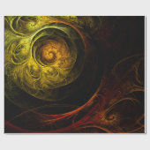 Papier Cadeau Sunrise Floral Red Abstrait Art (Plat)