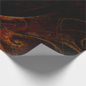 Papier Cadeau Sunrise Floral Red Abstrait Art (Coin)