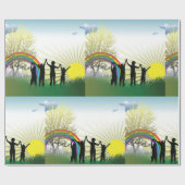 Papier Cadeau Sunrise Rainbow Children (Plat)