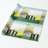 Papier Cadeau Sunrise Rainbow Children (Déroulé)