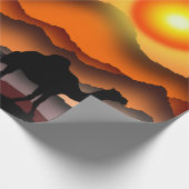 Papier Cadeau Sunset Camel Wrapping Paper (Coin)