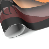 Papier Cadeau Sunset Camel Wrapping Paper (Coin rond)