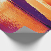 Papier Cadeau Sunset Coastal Beach Orange Purple Art Decoupage (Coin)