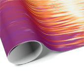 Papier Cadeau Sunset Coastal Beach Orange Purple Art Decoupage (Coin rond)