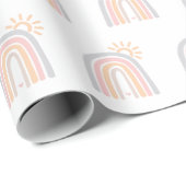 Papier Cadeau Sunshine et Rainbows (Coin rond)