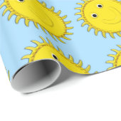 Papier cadeau Sunshine Face-Blue (Coin rond)