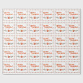 Papier Cadeau Super classique marguerite Flora Leaf Joyeux anniv (Plat)