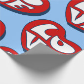 Papier Cadeau super coeur amour valentine 1960 (Coin)