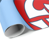 Papier Cadeau super coeur amour valentine 1960 (Coin rond)