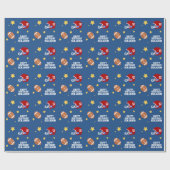 Papier Cadeau Super étoile de football cool (Plat)