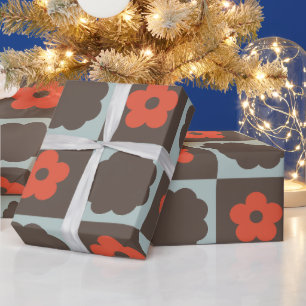 Papier Cadeau Super fille Psychedelic Checkerboard, Wrappin Y2K